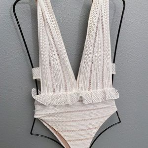 Nightcap Swimwear White Lace Swimsuit